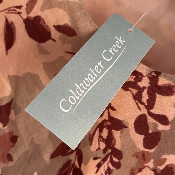 Coldwater Creek Cotton & Silk Floral Print Dress - Picture 7 of 9